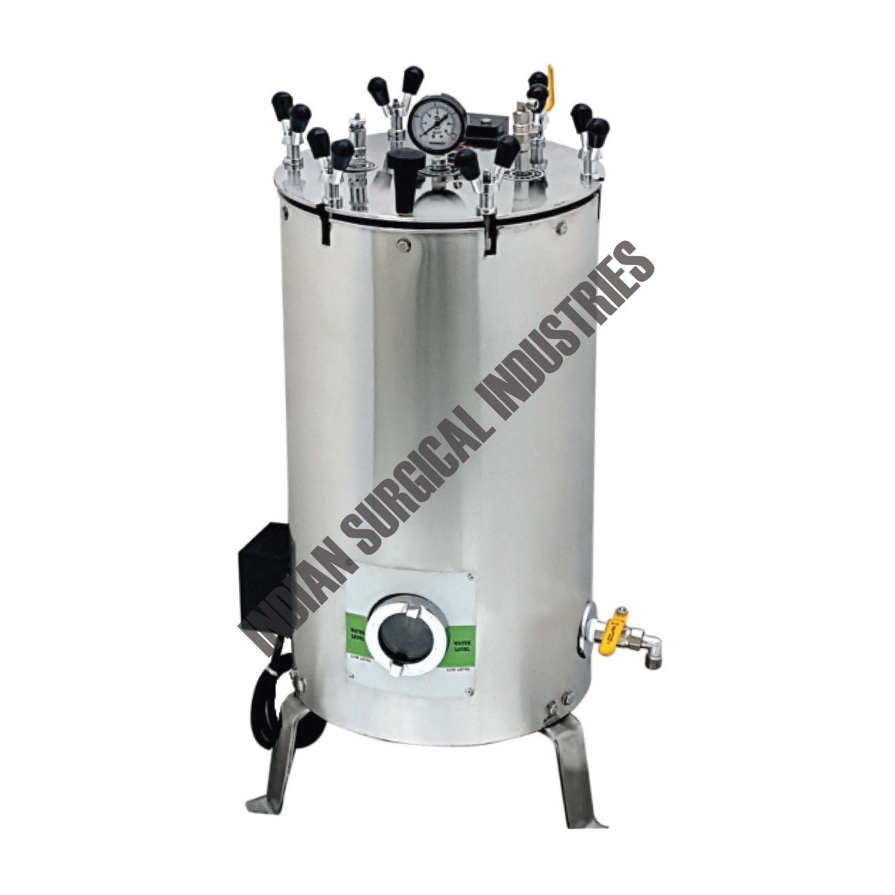 Vertical Autoclave Stainless Steel Nut Locking Double Wall