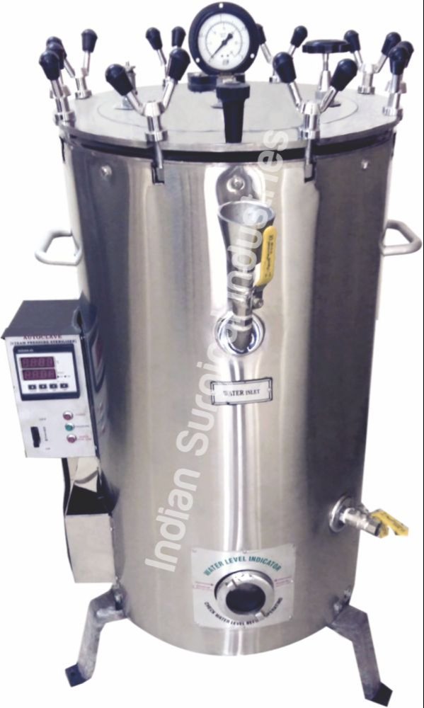 Autoclave Triple Wall Vertical Hi-Pressure Nut Locking With Digital Controller